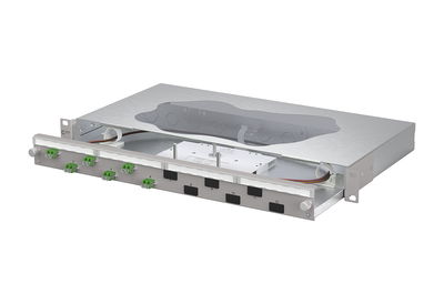 OpDAT slide2 Patchfeld splice6xLC-D APC OS2 grau