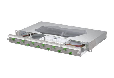 OpDAT slide2 Patchfeld splice12xLC-D APC OS2 grau