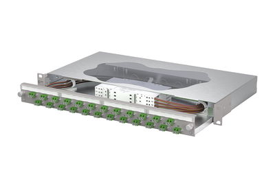 OpDAT slide2 Patchfeld splice24xLC-D APC OS2 grau
