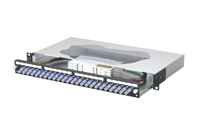 OpDAT slide2 Patchfeld splice 24xSC-D OS2 schwarz