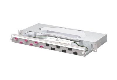OpDAT slide2 K Patchfeld splice 6xLC-D OM4 grau