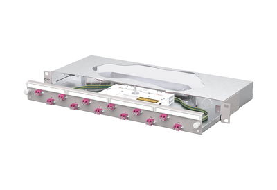 OpDAT slide2 K Patchfeld splice 12xLC-D OM4 grau
