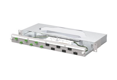 OpDAT slide2 K Patchfeld splice 6xLC-D APC OS2 grau