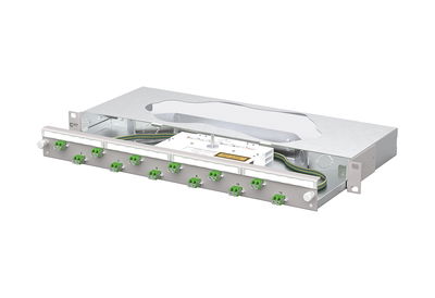 OpDAT slide2 K Patchfeld splice 12xLC-D APC OS2 grau