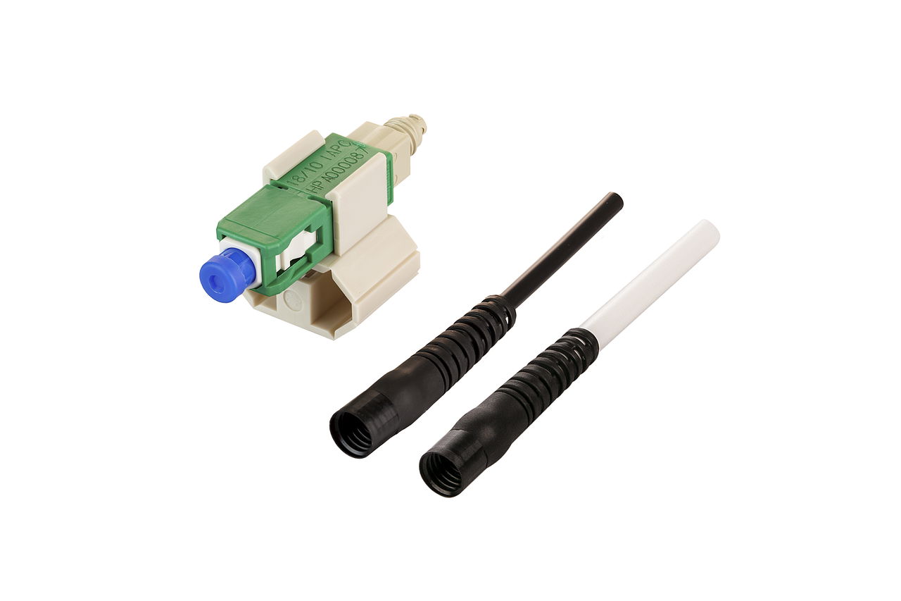 OpDAT FASTTM Hybrid Steckerbausatz SC APC OS2 10 Stück für Kabel