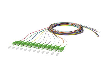 OpDAT Pigtail SC-APC, OS2, 12 Farben
