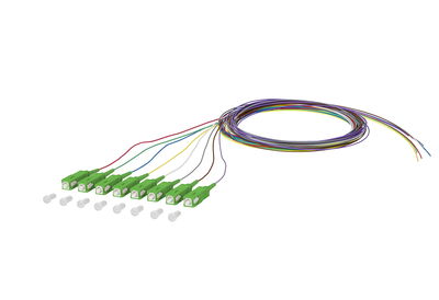 OpDAT Pigtail SC-APC, OS2, 8 Farben