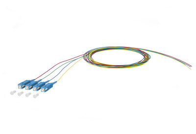OpDAT Pigtail SC-UPC, OS2, 4 Farben