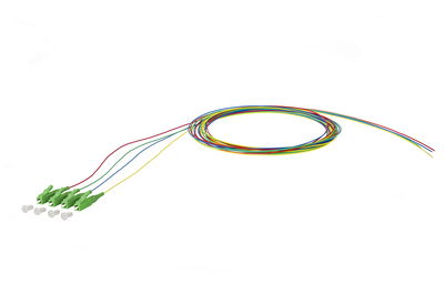 OpDAT Pigtail LC APC, OS2, 4 Farben