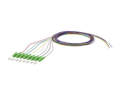 OpDAT Pigtail LC APC, OS2, 8 Farben