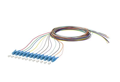 OpDAT Pigtail LC-UPC, OS2, 12 Farben