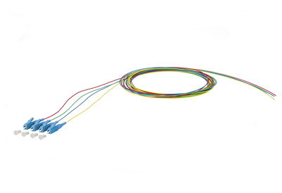 OpDAT Pigtail LC-UPC, OS2, 4 Farben