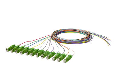 OpDAT Pigtail E2000-APC, OS2, 12 Farben