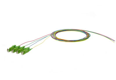 OpDAT Pigtail E2000-APC, OS2, 4 Farben