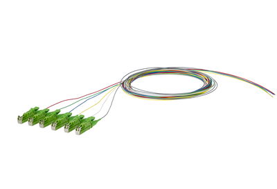 OpDAT Pigtail E2000-APC, OS2, 6 Farben