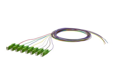 OpDAT Pigtail E2000-APC, OS2, 8 Farben