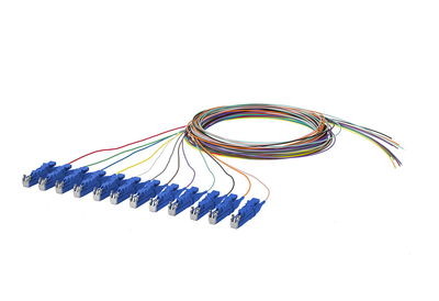 OpDAT Pigtail E2000-UPC, OS2, 12 Farben
