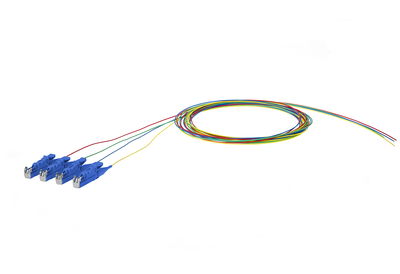 OpDAT Pigtail E2000-UPC, OS2, 4 Farben