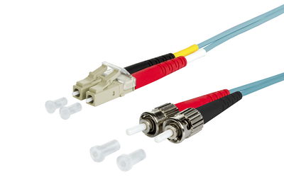 OpDAT Patchkabel LC-D/2xST OM3, 50,0 m