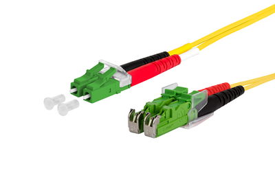 OpDAT Patchkabel LC-D APC/E2000-D APC OS2, 20,0 m