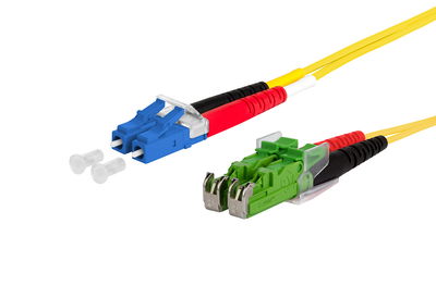 OpDAT Patchkabel LC-D/E2000-D APC OS2, 15,0 m