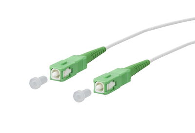 OpDAT Patchkabel SC-S APC/SC-S APC OS2, weiß, 3,0 m