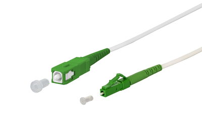 OpDAT Patchkabel SC-S APC/LC-S APC OS2, weiß, 5,0 m