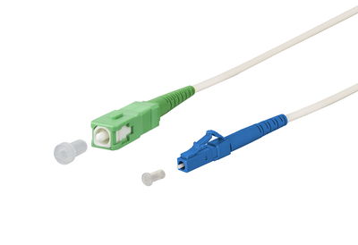 OpDAT Patchkabel SC-S APC/LC-S OS2, weiß, 1,5 m