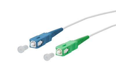 OpDAT Patchkabel SC-S/SC-S APC OS2, weiß, 2,0 m