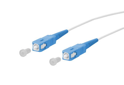 OpDAT Patchkabel SC-S/SC-S OS2, weiß 1,0 m