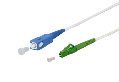 OpDAT Patchkabel SC-S/LC-S APC OS2, weiß 40,0 m