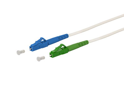 OpDAT Patchkabel LC-S/LC-S APC OS2, weiß, 10,0 m