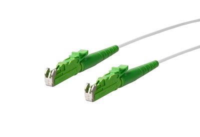 OpDAT Patchkabel E2000-S APC/E2000-S APC OS2, weiß, 0,5 m