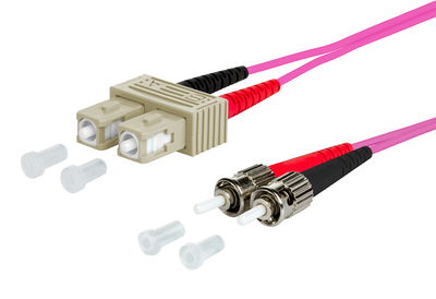 OpDAT Patchkabel SC-D/2xST OM4, 5,0 m