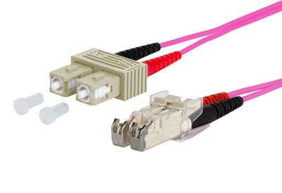 OpDAT Patchkabel SC-D/E2000-D OM4, 3,0 m