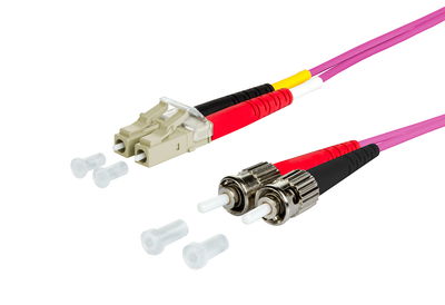 OpDAT Patchkabel LC-D/2xST OM4, 5,0 m