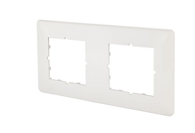 Abdeckplatte 80,5 x 151,5 mm 2-fach reinweiß, E-DAT C6