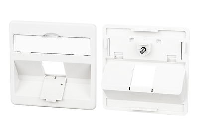 Zentralplatte 50 x 50 mm 1 Port, reinweiß, Modul