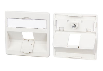 Zentralplatte 50 x 50 mm 1 Port, perlweiß, Modul