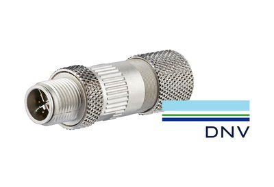 M12 Stecker, X-kodiert, IP67, Cat.6A, Ø 6-9,7 mm, feldkonfektionierbar, gerade DNV