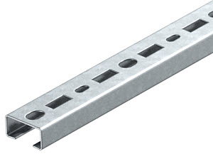 Profilschiene gelocht, Schlitzweite 17mm 400x35x18, St, FT