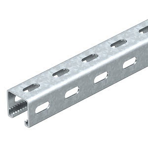 Profilschiene mit Seitenlochung,Schlitz 22mm 6000x41x41, St, FT