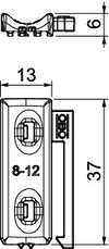 Universal-Gegenwanne kombinierbar zur Doppelwanne 8-12mm, PP, lichtgrau, RAL 7035