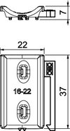 Universal-Gegenwanne kombinierbar zur Doppelwanne 16-22mm, PP, lichtgrau, RAL 7035