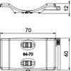 Universal-Gegenwanne kombinierbar zur Doppelwanne 64-70mm, PP, lichtgrau, RAL 7035