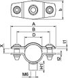 Abstandschelle mit Gewindeanschluss M6 14-17mm, St, G