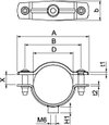 Abstandschelle mit Gewindeanschluss M6 30-36mm, St, G