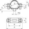 Abstandschelle mit Gewindeanschluss M6 19-23mm, St, G