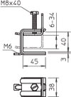 Trägerschraubklammer schwere Ausführung 6-34mm, St, G