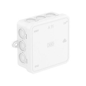 Kabelabzweigkasten 85x85x40, PE, reinweiß, RAL 9010